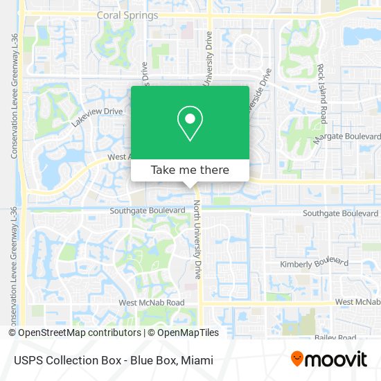 USPS Collection Box - Blue Box map