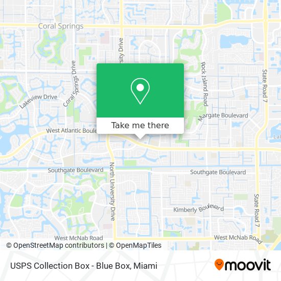 USPS Collection Box - Blue Box map