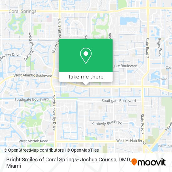 Mapa de Bright Smiles of Coral Springs- Joshua Coussa, DMD