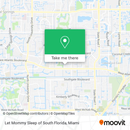 Let Mommy Sleep of South Florida map