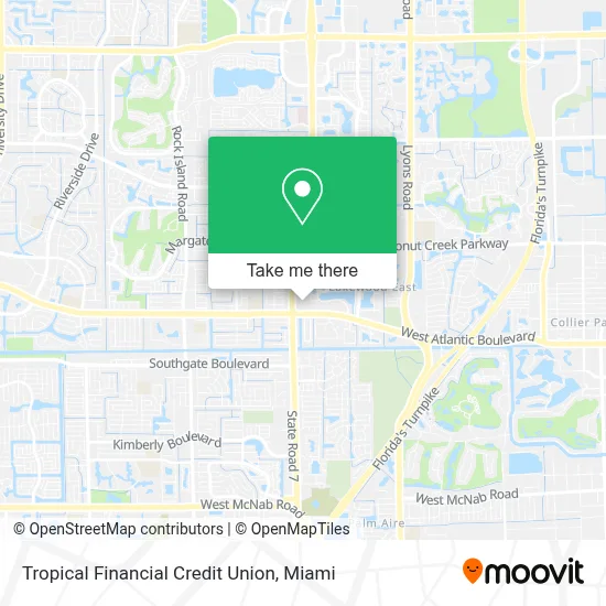 Tropical Financial Credit Union map