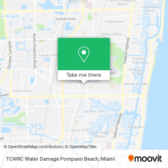 Mapa de TCWRC Water Damage Pompano Beach