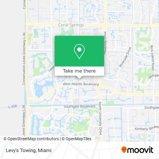 Levy's Towing map