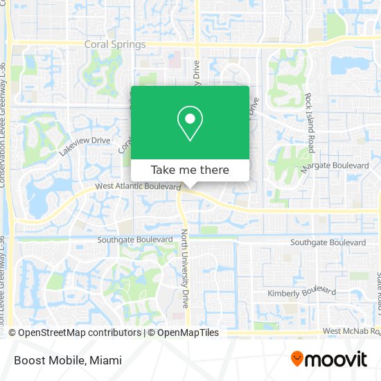 Mapa de Boost Mobile