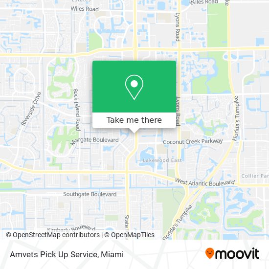 Amvets Pick Up Service map