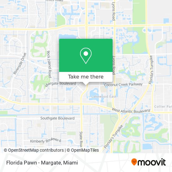 Mapa de Florida Pawn - Margate