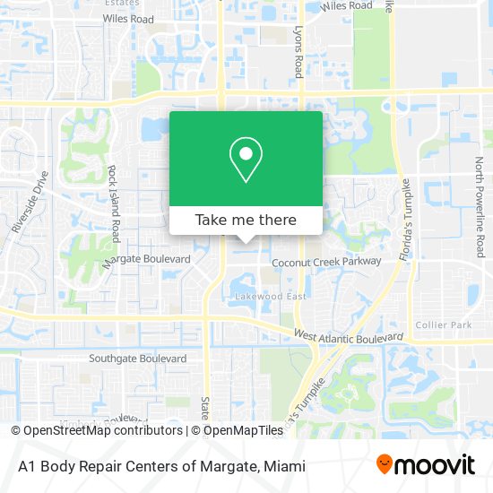 A1 Body Repair Centers of Margate map