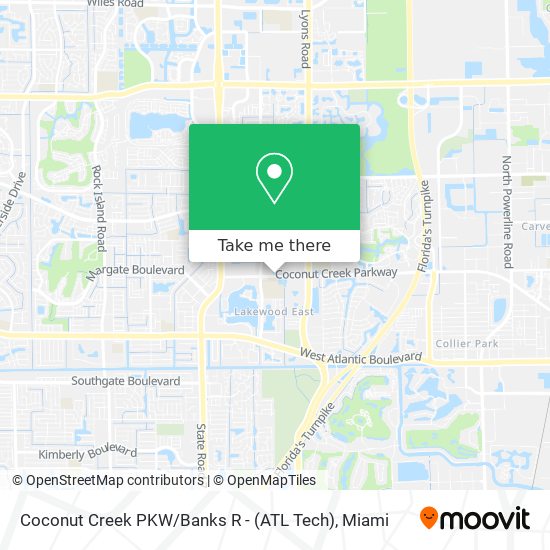 Mapa de Coconut Creek PKW / Banks R - (ATL Tech)