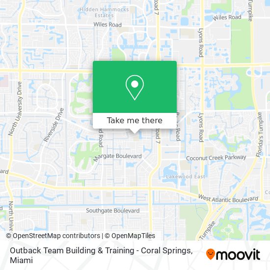 Mapa de Outback Team Building & Training - Coral Springs