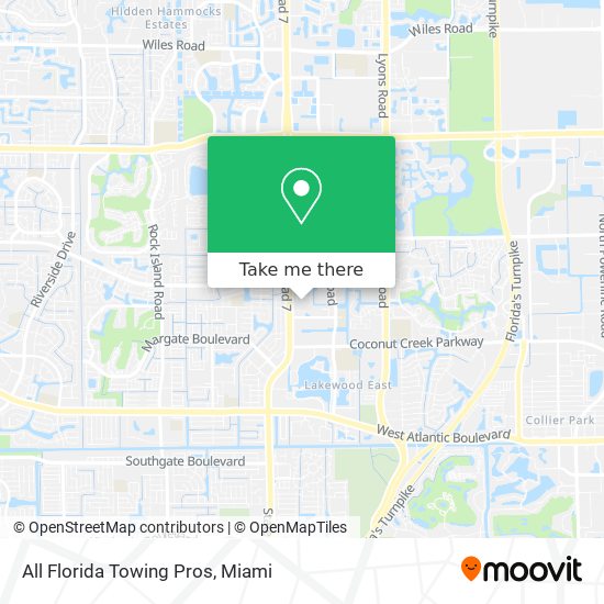 All Florida Towing Pros map