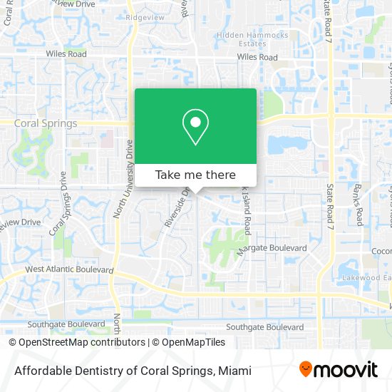 Mapa de Affordable Dentistry of Coral Springs