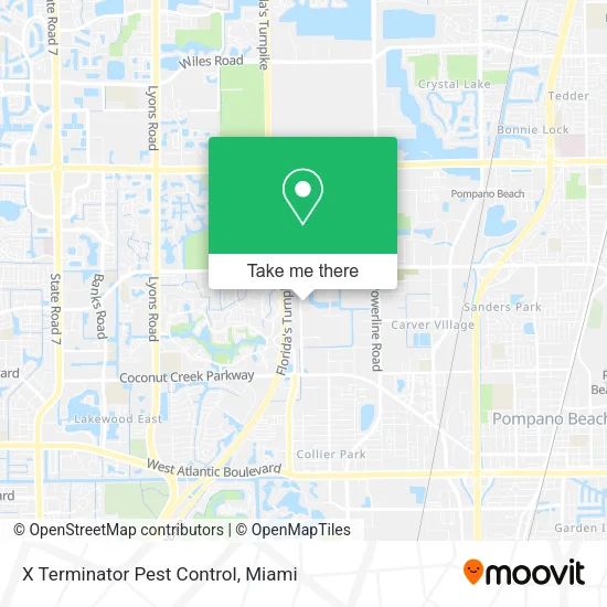 X Terminator Pest Control map