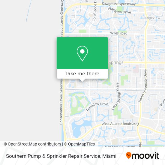 Mapa de Southern Pump & Sprinkler Repair Service