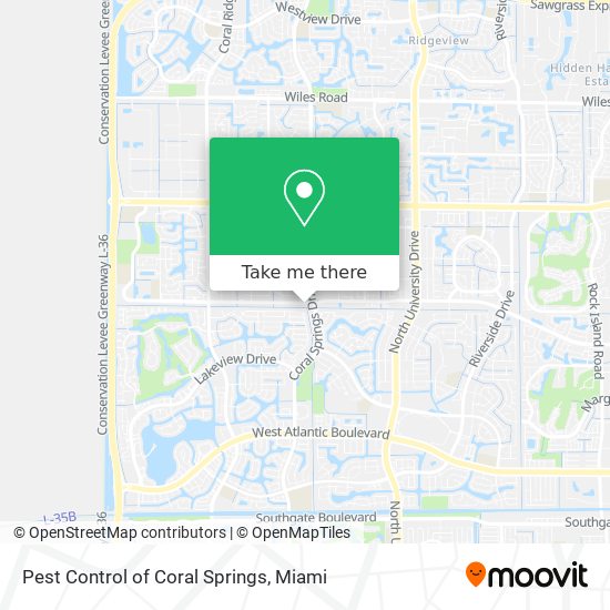 Pest Control of Coral Springs map