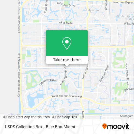 USPS Collection Box - Blue Box map