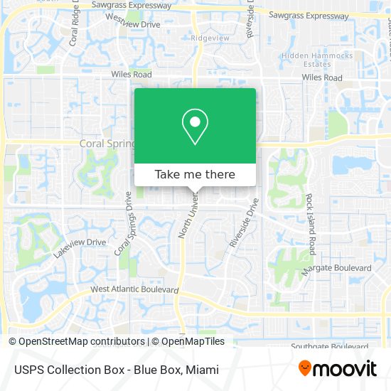 USPS Collection Box - Blue Box map