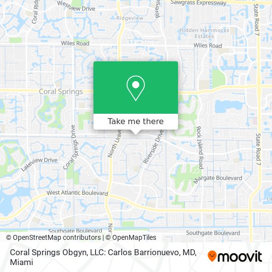 Mapa de Coral Springs Obgyn, LLC: Carlos Barrionuevo, MD