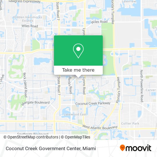 Mapa de Coconut Creek Government Center