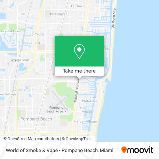 Mapa de World of Smoke & Vape - Pompano Beach