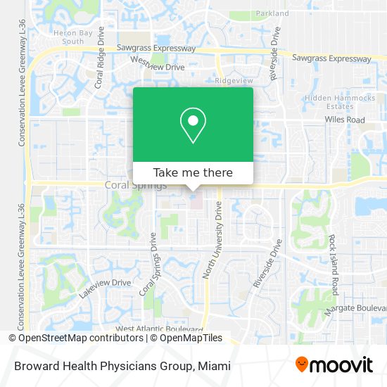 Mapa de Broward Health Physicians Group