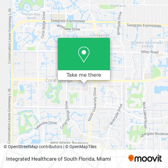 Integrated Healthcare of South Florida map