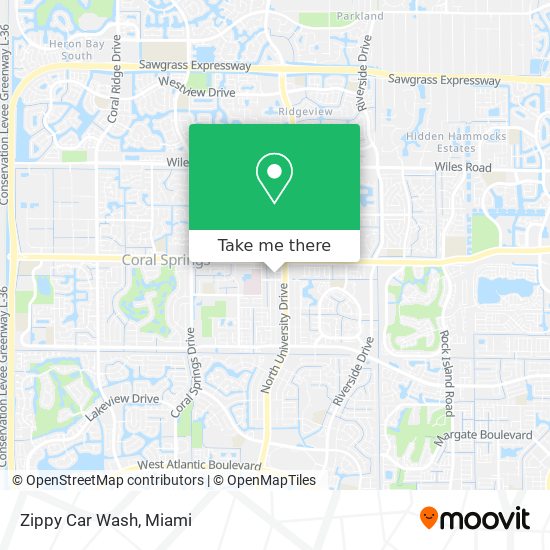 Zippy Car Wash map