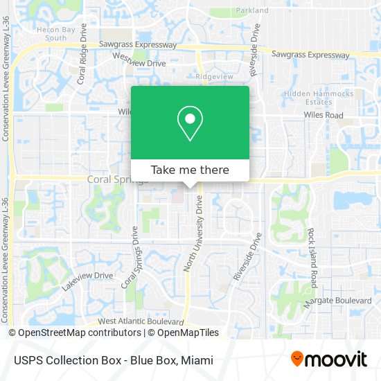 USPS Collection Box - Blue Box map