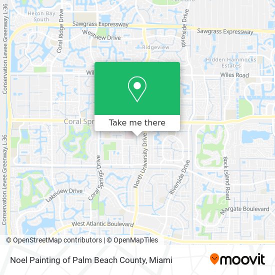 Mapa de Noel Painting of Palm Beach County