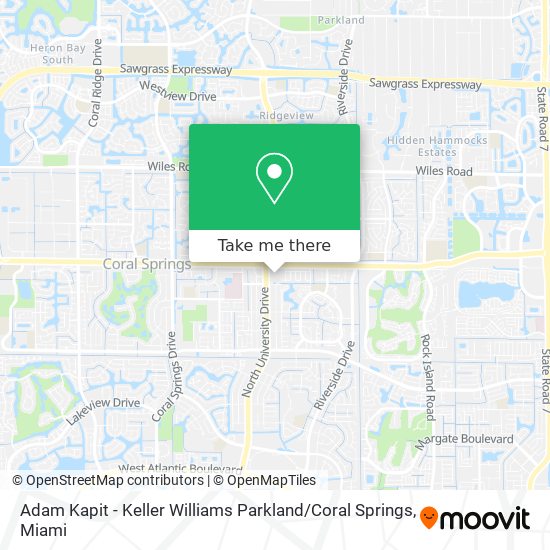 Mapa de Adam Kapit - Keller Williams Parkland / Coral Springs