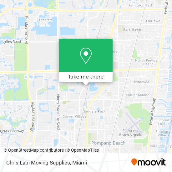 Mapa de Chris Lapi Moving Supplies