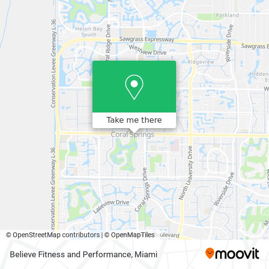 Believe Fitness and Performance map