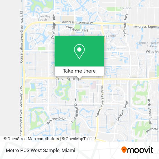 Mapa de Metro PCS West Sample