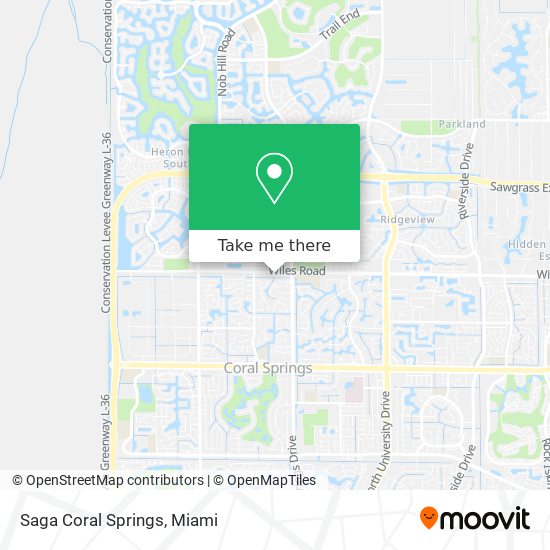 Mapa de Saga Coral Springs