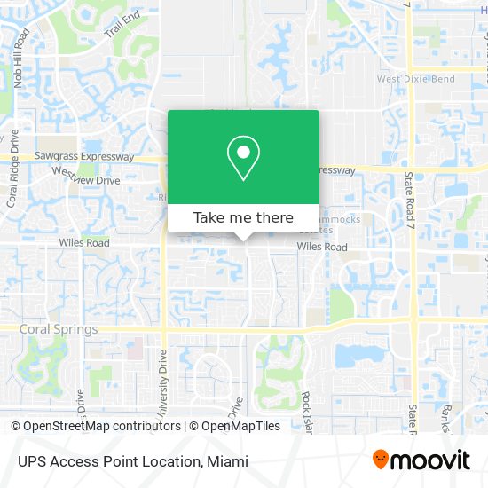 UPS Access Point Location map