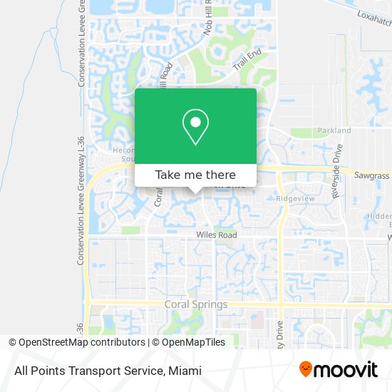 Mapa de All Points Transport Service