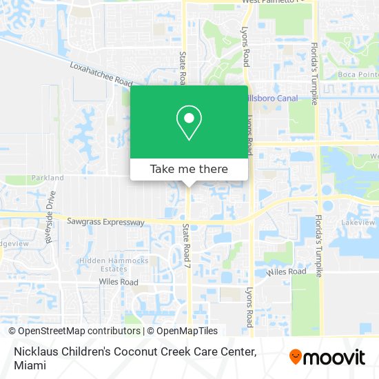 Mapa de Nicklaus Children's Coconut Creek Care Center