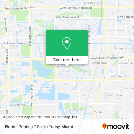 Florida Printing T-Shirts Today map