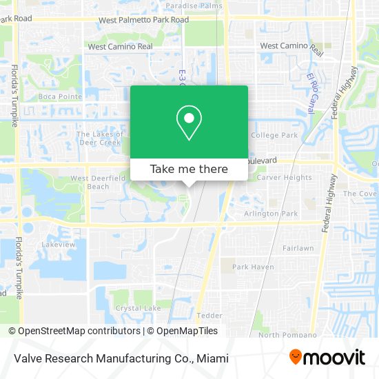 Mapa de Valve Research Manufacturing Co.