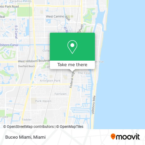 Buceo Miami map