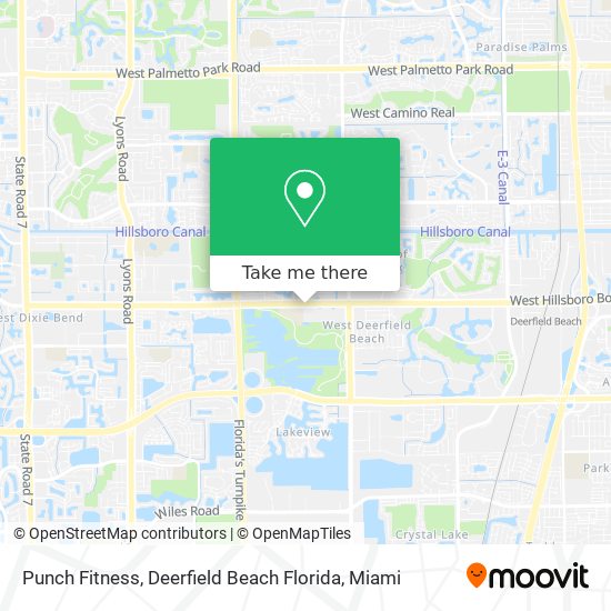 Mapa de Punch Fitness, Deerfield Beach Florida