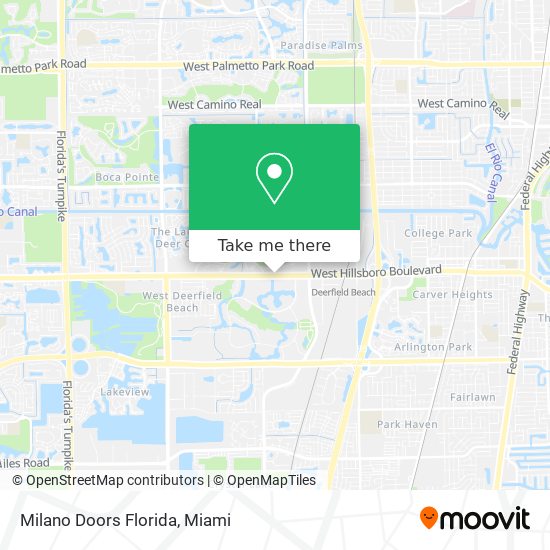 Mapa de Milano Doors Florida
