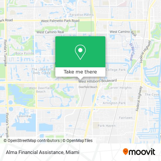 Alma Financial Assistance map