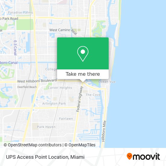 UPS Access Point Location map