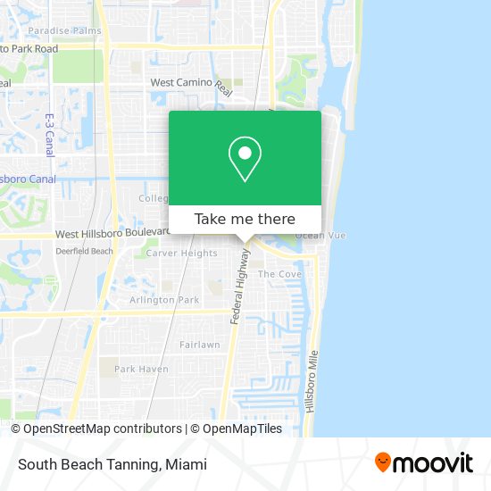 Mapa de South Beach Tanning