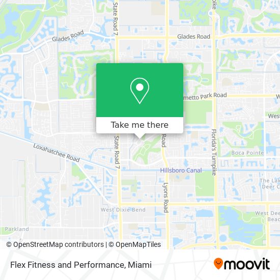 Flex Fitness and Performance map