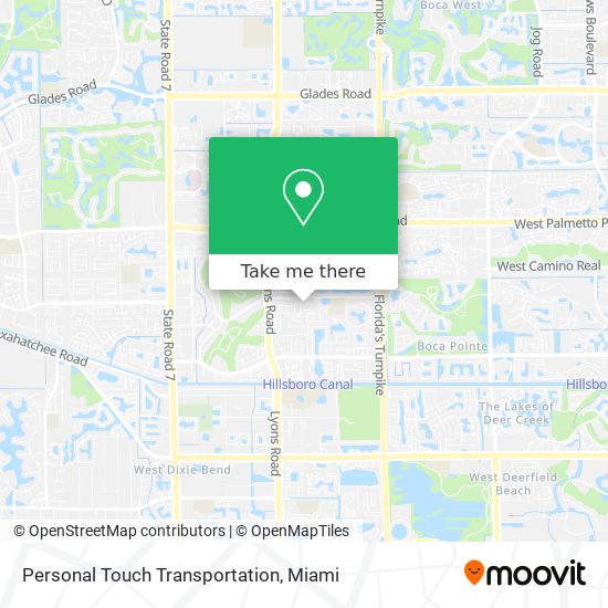 Personal Touch Transportation map