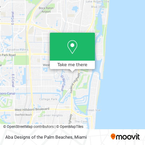 Aba Designs of the Palm Beaches map