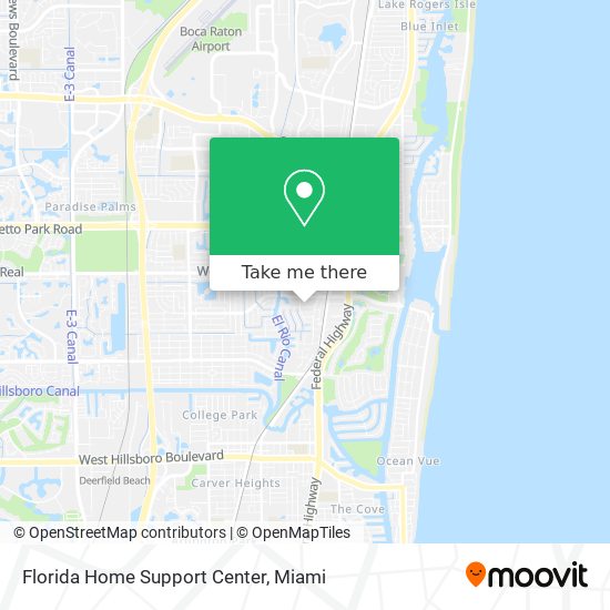 Florida Home Support Center map