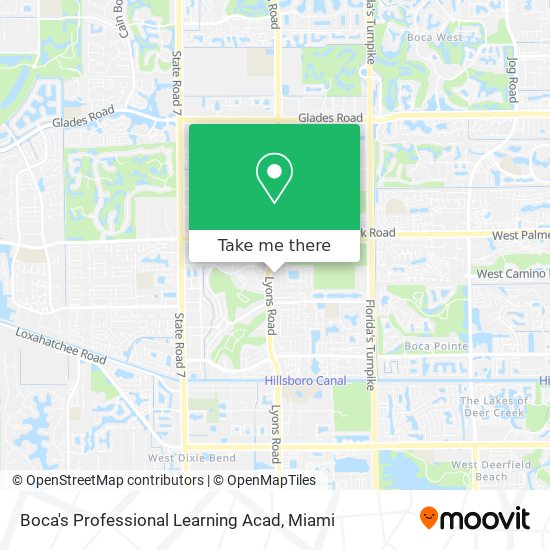Boca's Professional Learning Acad map