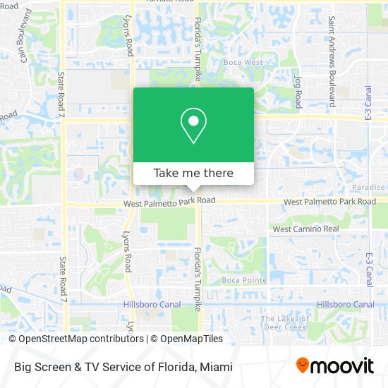 Mapa de Big Screen & TV Service of Florida